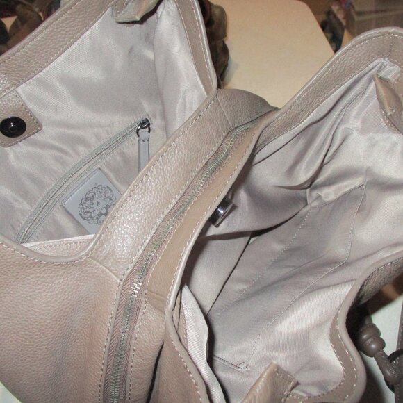 Vince CAMUTTO Taupe brown Leather Hobo Bag purse - Picture 7 of 10